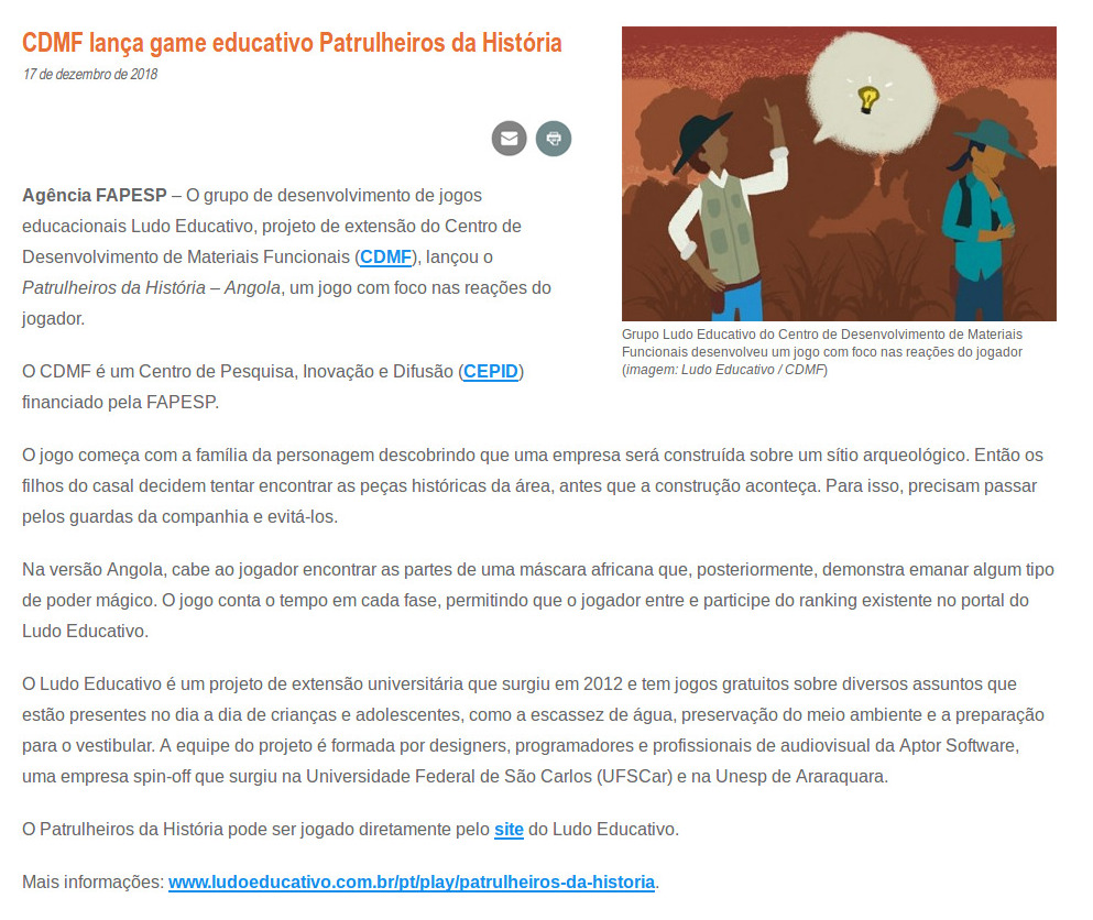 CDMF lança novo game educativo: Patrulheiros da História – Angola